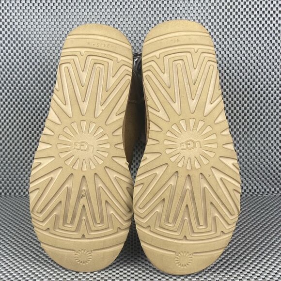 UGG Bailey Bow II Boots Womens Size 5 Brown Leather Sheepskin Pull On Winter - Picture 8 of 9